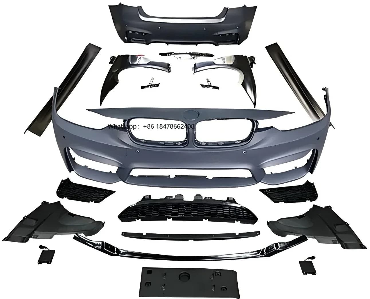 For 3 Series F30 F35 320i 328i 335i Upgrade M3 Body Kit Grilles Fenders Side Skirt Rear Car Bumper Diffuser F30 Car Bumpers