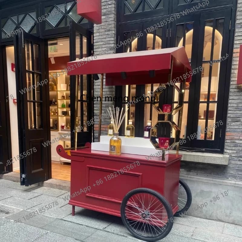 Wrought iron float shopping mall decoration mobile activity sales stall snack drainage truck