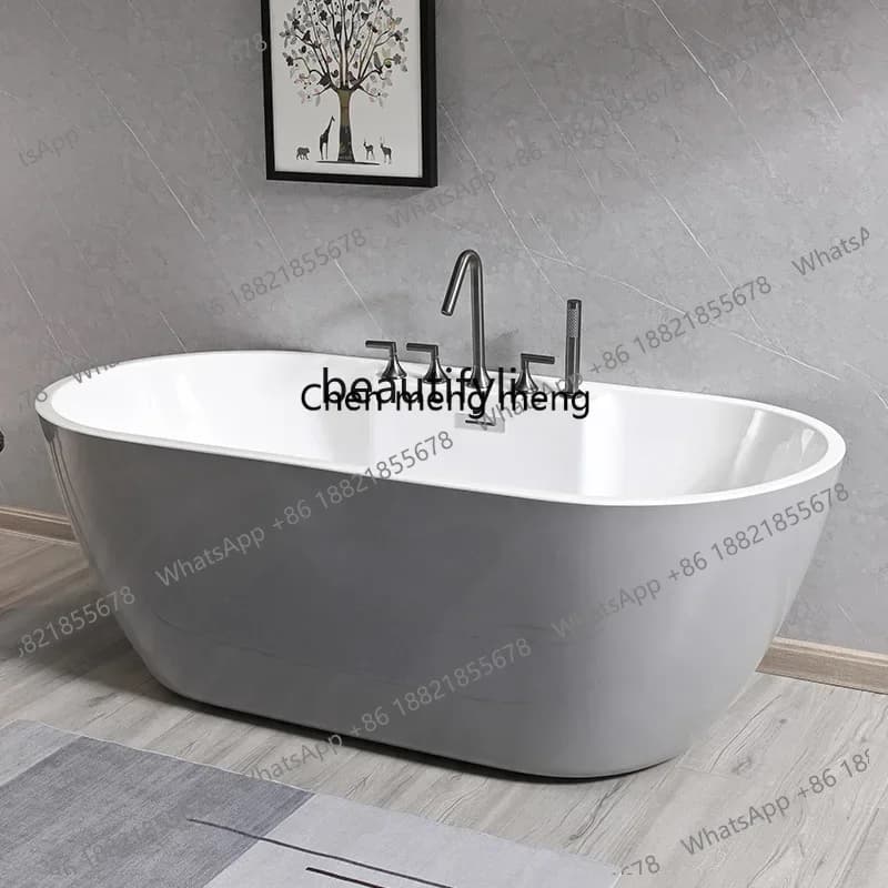 Y183ff Hotel acrylic integrated bathtub five-piece set household Japanese bathroom bathtub