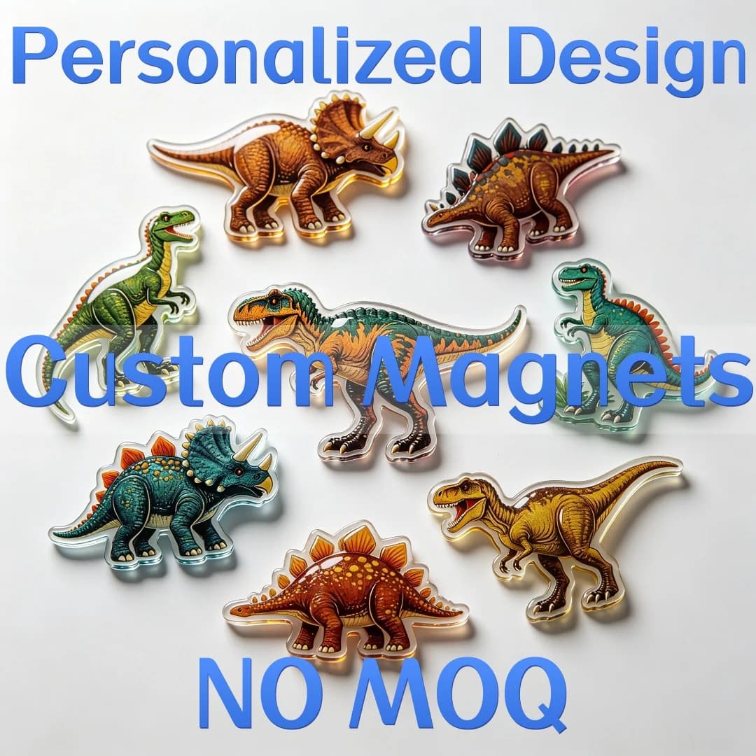 Custom Dinosaur Fridge Magnets Realistic T-Rex Triceratops Refrigerator Magnet No MOQ Kids Room Decor
