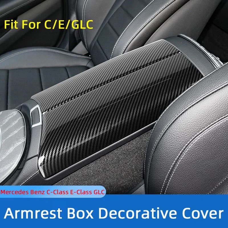 Car Parts For Mercedes Benz C E GLC Class W205 W213 X253 E300 E350,Center Console Armrest Box Panel Cover Trim Shell Accessory