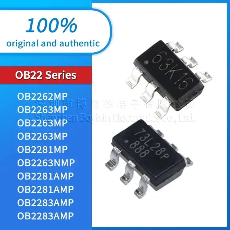 5Pcs OB2262MP OB2263MP OB2273MP OB2283MP OB2281MP OB2273AMP OB2263NMP OB2281AMP OB2283AMP OB2362AMP OB2362CMP Black PC shell