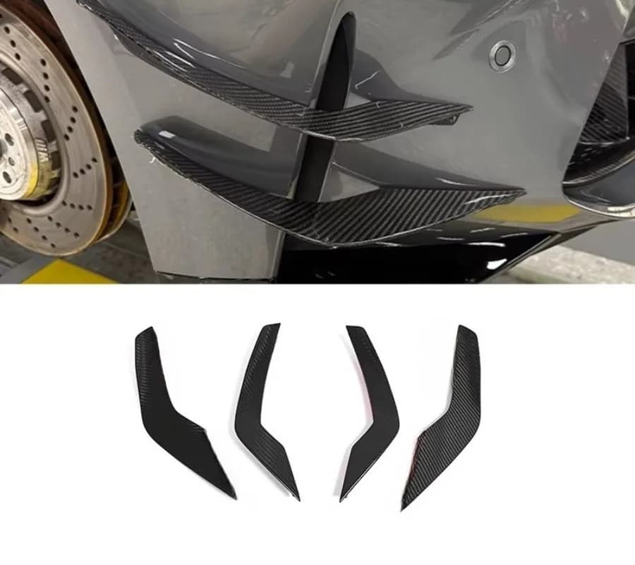 Dry Carbon Fiber a Style Front Bumper Wind Blade for BMW G80 M3 G82 G83 M4 New Car Front Bumper Spoiler Splitter Canard Air