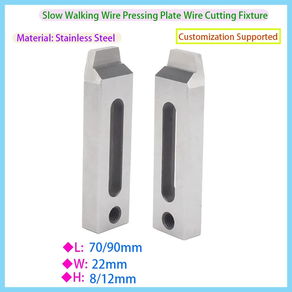 M10 M8 Wire Cutting Machine Fixture Stainless Steel Clamping Device Slow Wire Cutting Machine Press Plate