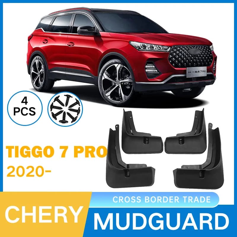 For Chery Tiggo7 Pro 2020-2023 mudguard leather tiles,Mudflaps Front Rear Flares Splash Guards Cover Car Accessorie
