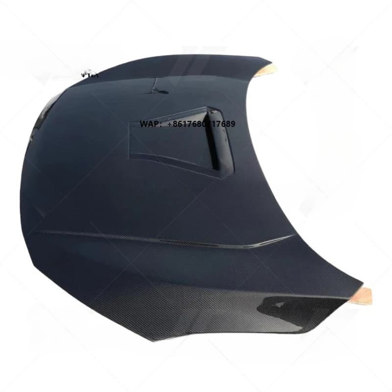 ICOOH Racing TYPE-R Style Real Carbon Fiber Clear Coated Body Kit Front Engine Hood Bonnet New Glossy Black for for Gen