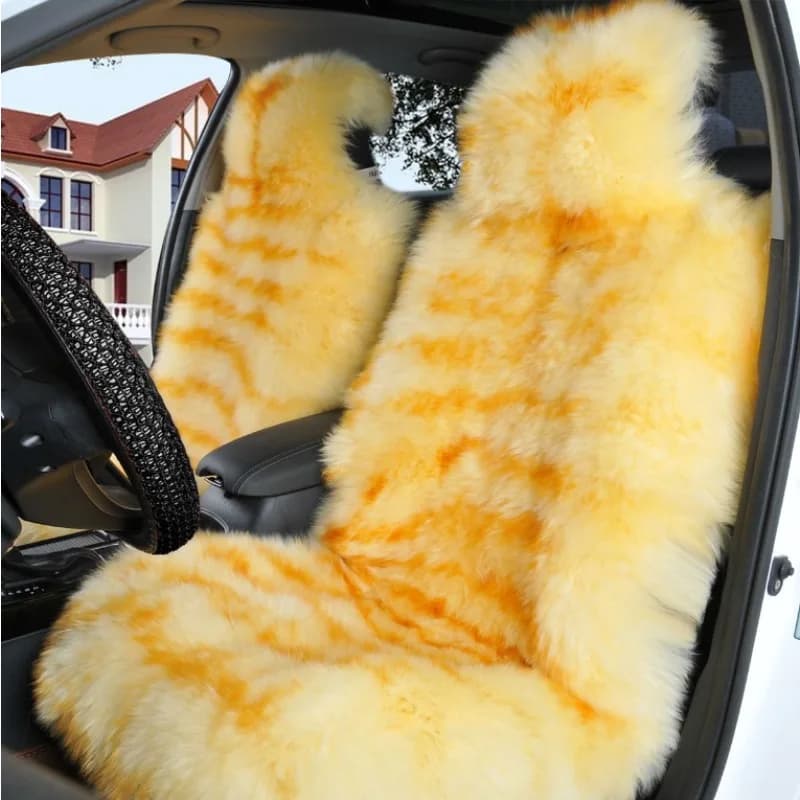 Fit for Winter Wool Car Seat Cushion, Front Seat, Australian Pure Wool, Universal Type