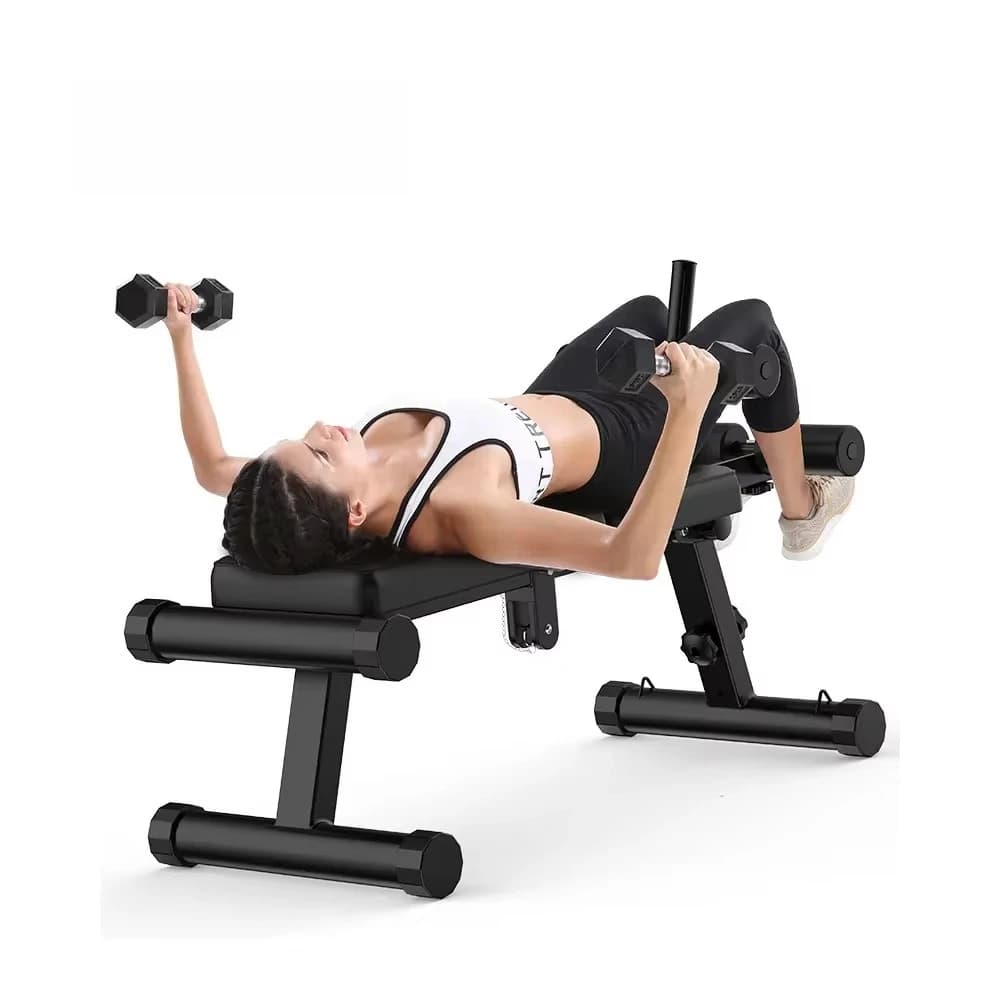 Gym Fitness Equipment Adjustable Dumbbell Sit up Bench Muscle Exercise Ab Chair Foldable Exercise Supine Board