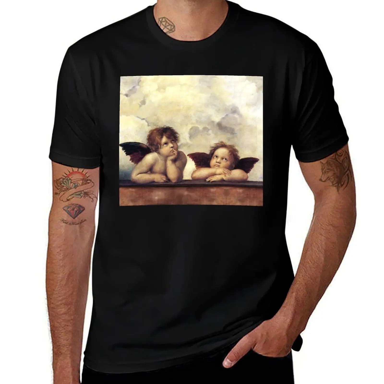 RENAISSANCE ANGELS Winged Cherubs T-Shirt t shirt man luxury cotton t shirts high quality T-Shirt