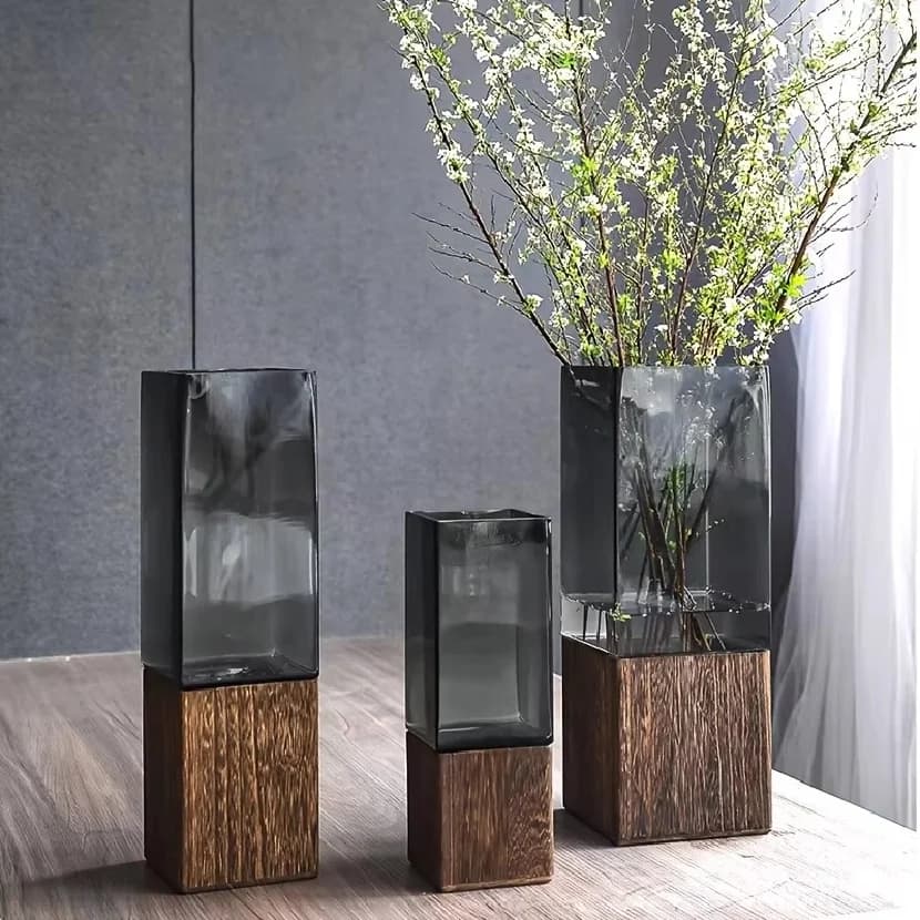 1pc Nordic Style Acrylic Vase with Base, Perfect for Party Table Centerpieces, Living Room Decoration, Ideal Gift for Others