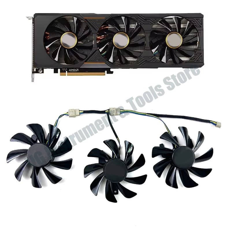 New For 3pcs Cooling Fan 87mm 4pin T129215BU For Sapphire Radeon R9 FURY 4GB HBM Tri-X OC Graphics Video Cards