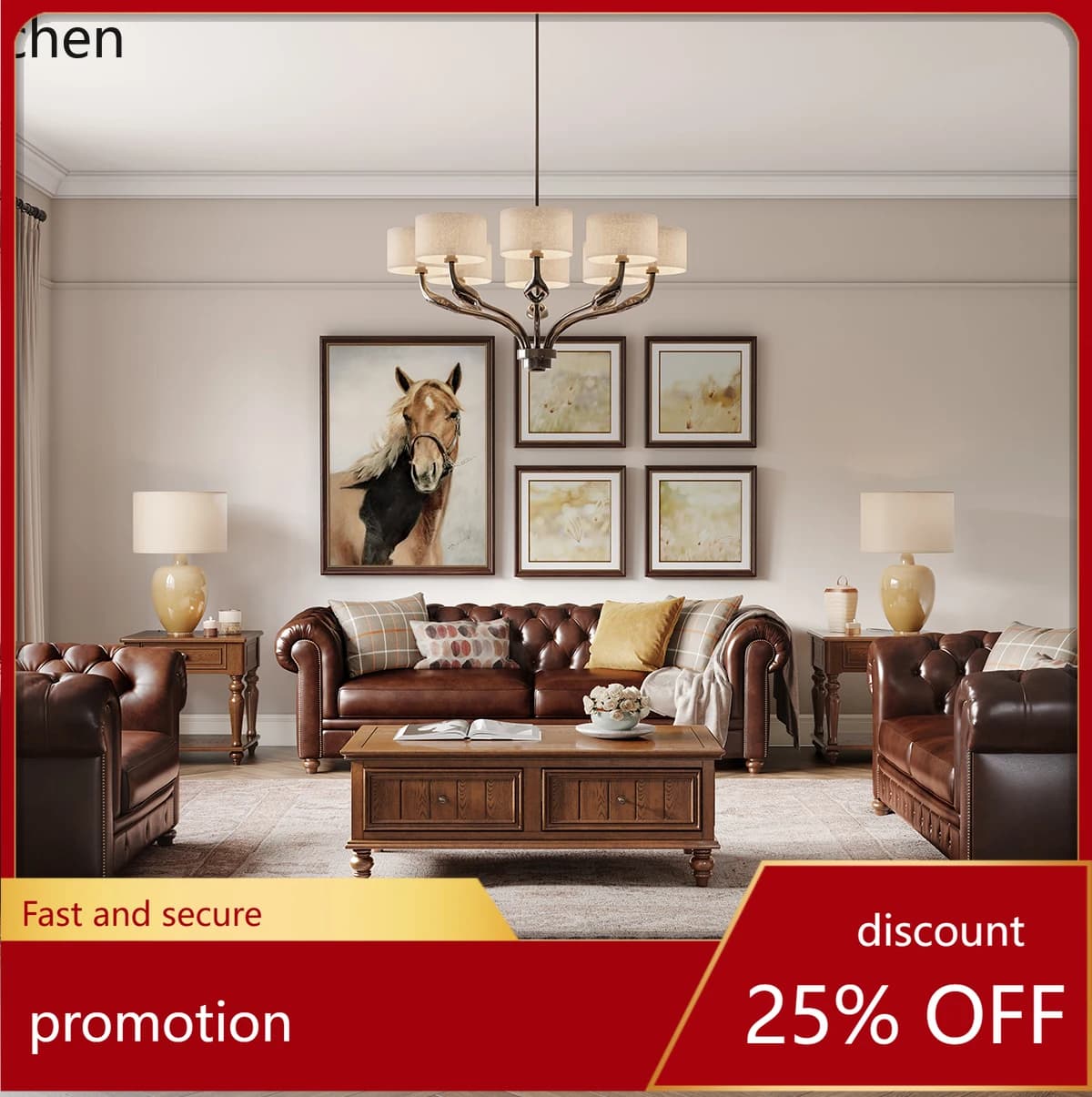 HXL Solid Wood Genuine Leather Sofa Living Room Straight Row Combination Top Layer Cowhide Sofa