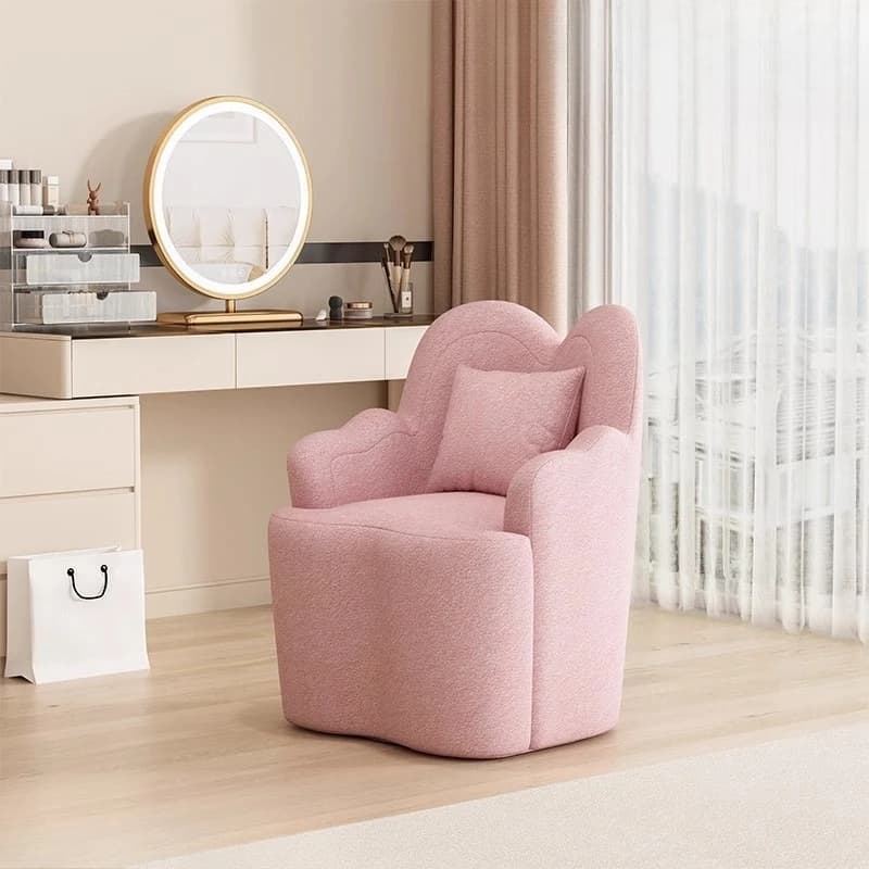 Cream wind princess chair backrest girls bedroom dresser stool rotatable fashion creative light luxury manicure stool