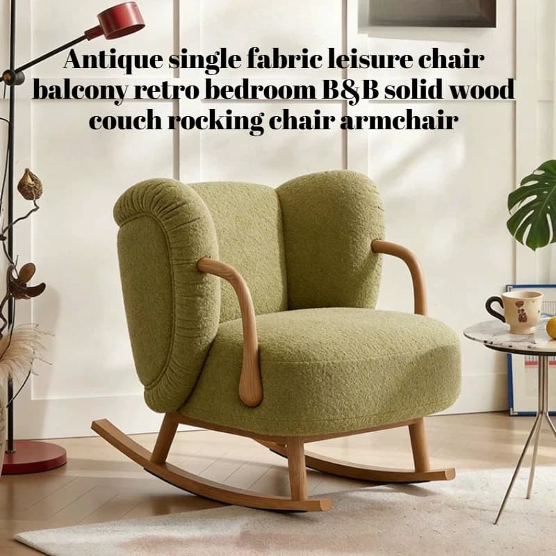Vintage Single Chair Arm Sofa Comfy Adults Reading Chair Relaxing Rocking Sillones Relax Reclinable Mid Century Furniture