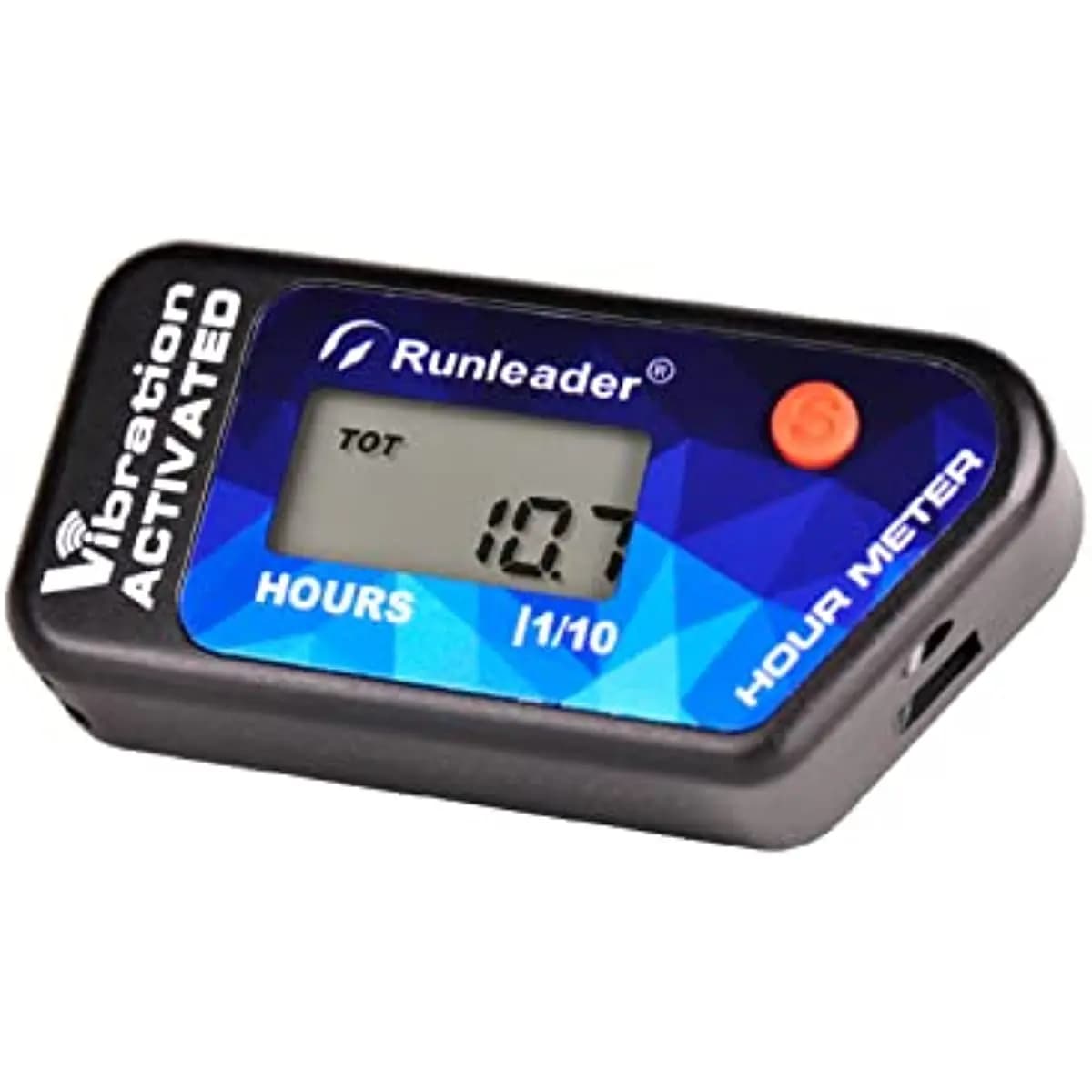 Self Powered Vibration Hours Gauge Maintenance Reminder Wireless Hour Meter for Gas/Diesel Engine, Chainsaws Outboard Motor