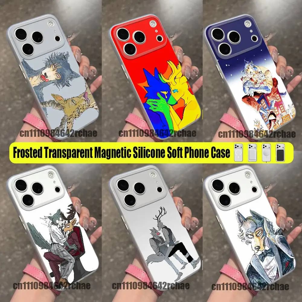 For B-Beastars Legoshi Louis Phone Case For iPhone 15 16 12 14 13 17 11 E Mini Plus Air Pro Max For Magsafe Magnetic Clear