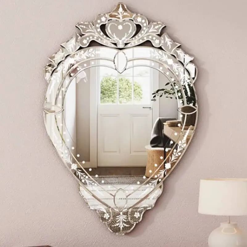 Murale Vanity Mirror Universal Irregular Wedding Aesthetic Bedroom Wall Art Decoration Luxury Girls Espejos Para Pared Miroir