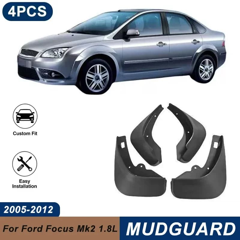 4PCS Car Mud Flaps For Ford Focus Mk2 1.8L 2005-2012 Waterproof Anti-Splash Fender Mudguards Auto Exterior Accessories