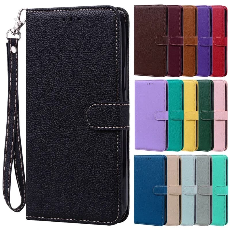 Matte Wallet Phone Case on For Moto G85 5G Black Flip Cover For Motorola MOTO E14 G85 G04S G04 G14 G24 G34 G54 G84 5G Coque 2024