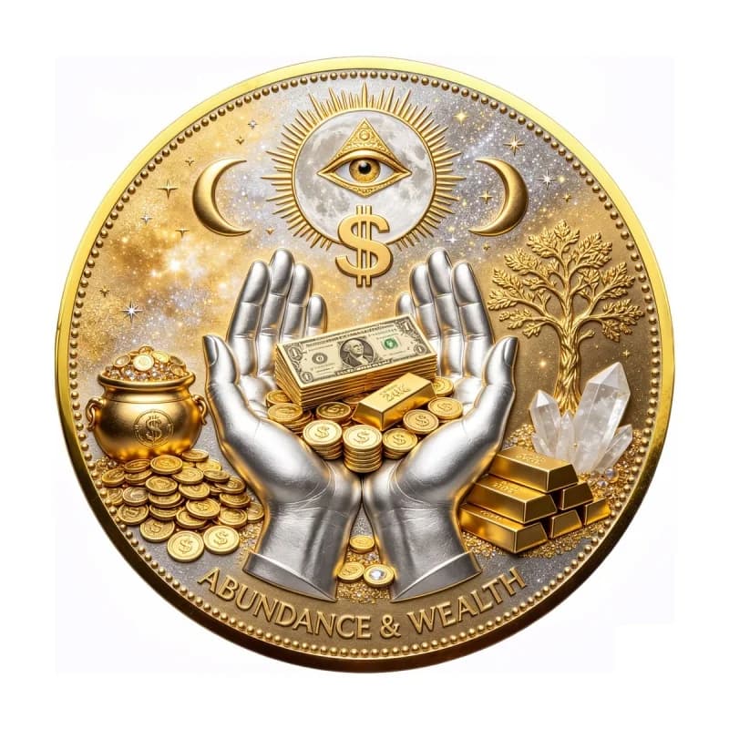 Eye of God Freemasonry Wealth Lucky Coin Golden Plated Fortune Wishing Commemorative Metal Collection Souvenir Gift