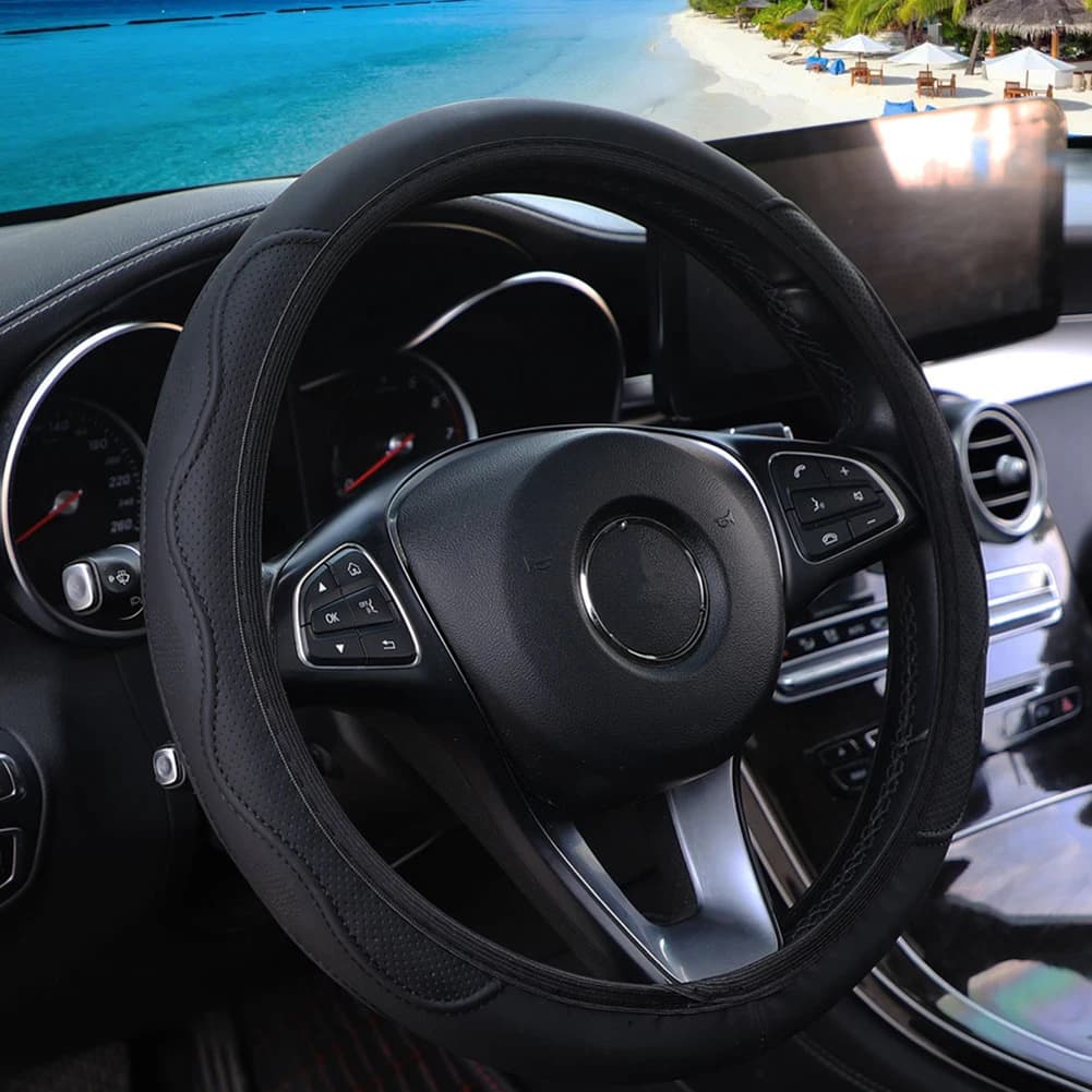 Breathable Wheel Cover Anti-slip Car Accessories For Comfortable Driving Adds Luxury To Car Interior Enhances Driving Experience