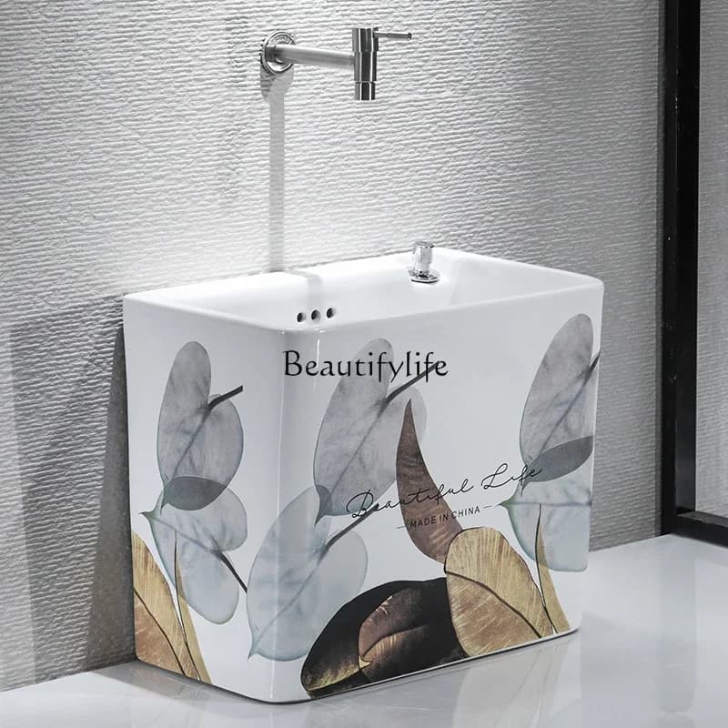 FG-*Nordic household small mop pool ceramic bathroom washing mop pool