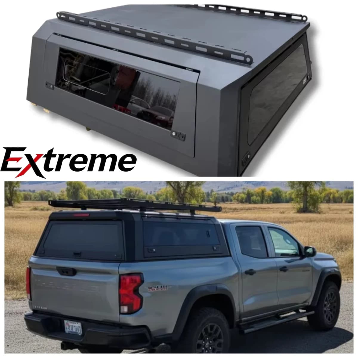 Split Assembled Truck Canopy Waterproof Locking Hardtop Cover Dodge Ram 1500 5.7FT 6.4FT Offroad Nissan Ford F150 Toyota Hilux