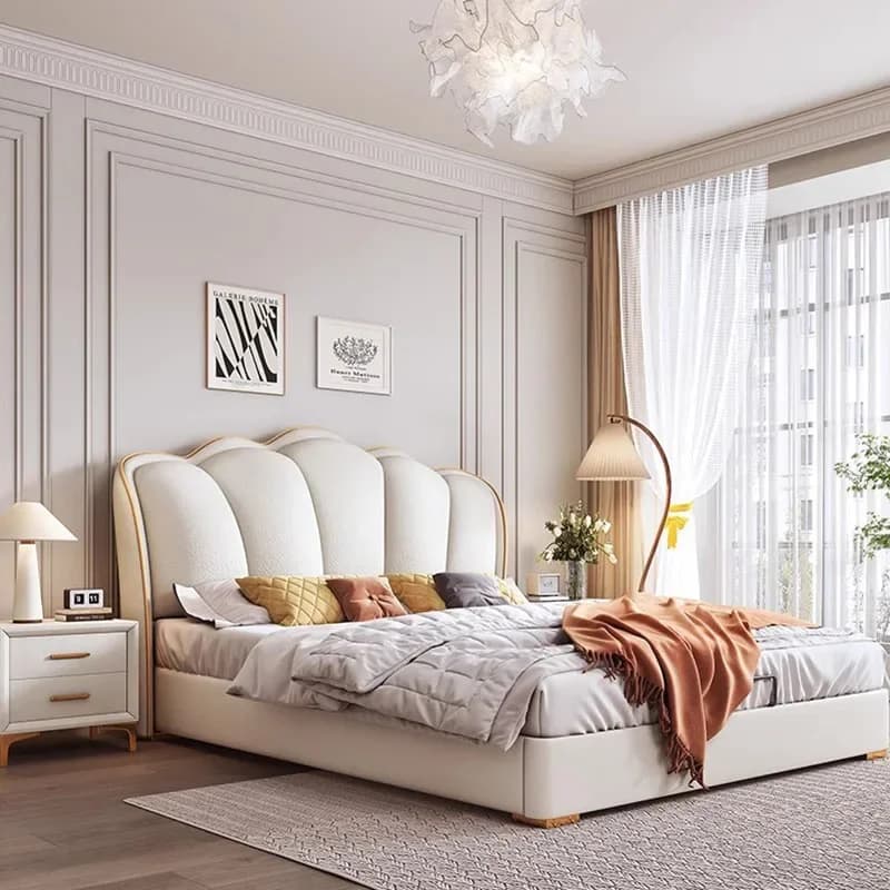 Safe Cheap Bed Bedroom Frame Design Loft Floor Sun Soft Comfortable Beauty Platform Bed Full Camas De Casal Outdoor Furniture