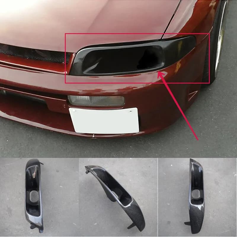 For Nissan skyline r33 GTR GTS Carbon Fiber Headlight Intake Duct Replacement