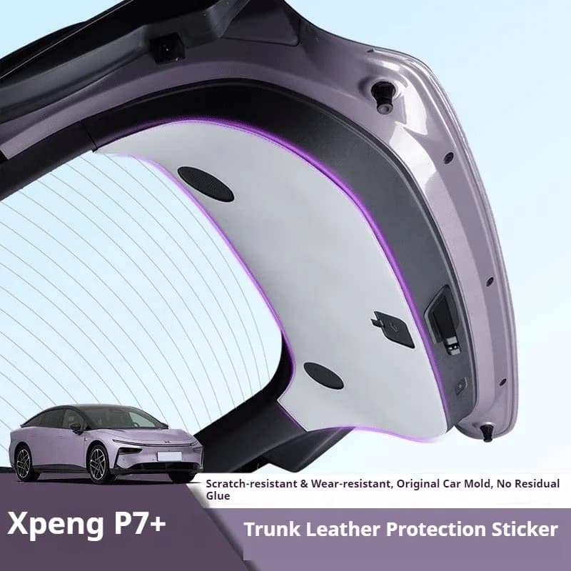 Fit For Xpeng P7 Trunk Tailgate Protection Pad Rear Boot Anti Kick Guard Plate Interior Special Accessories