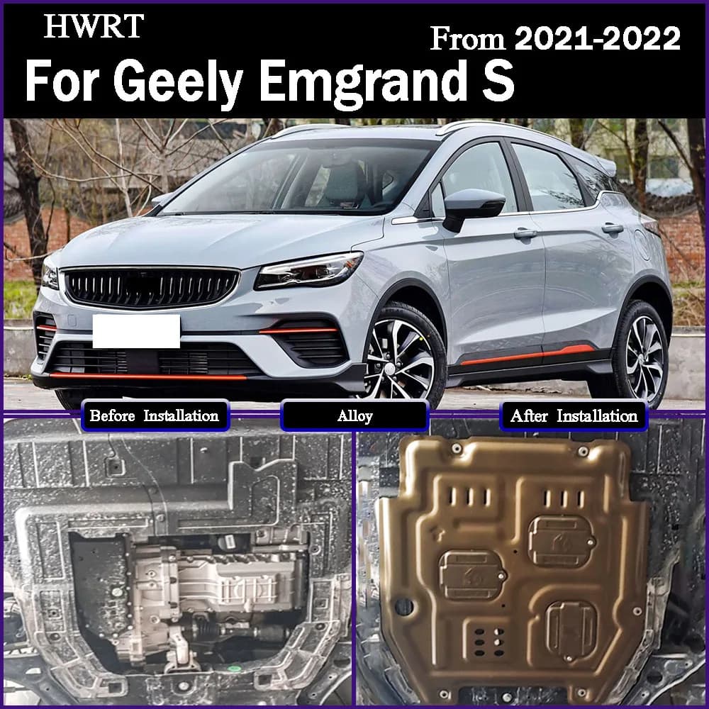 For Geely Emgrand S 2021-2022 1.4T Car Accessories Black Under Engine Guard Mudguard Board Splash Shield Mud Fender Plate Panel