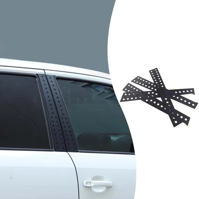 Aluminum alloy black For Volkswagen Amarok 2011-2022 car center pillar decorative sticker car modification accessories