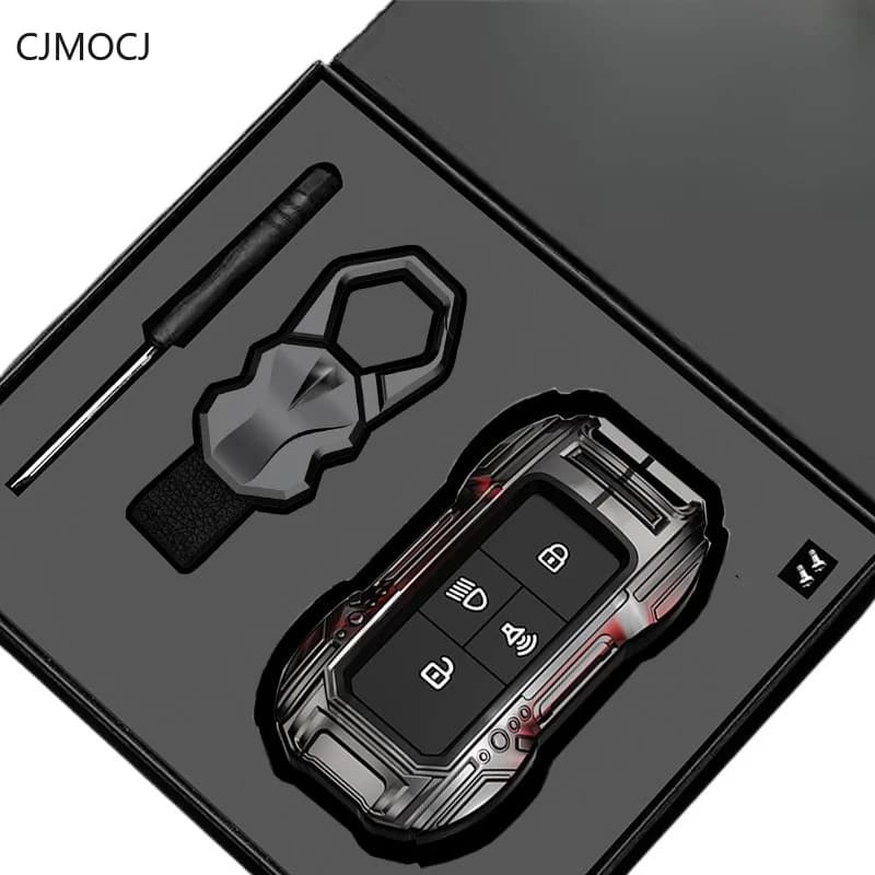 For BAIC BJ40 BJ60 X7 BJ80 EU7 EU5 U7 Key Case Cover, Zinc Alloy Protective Car Key Fob Shell, Smart Keychain, BAIC Accessories
