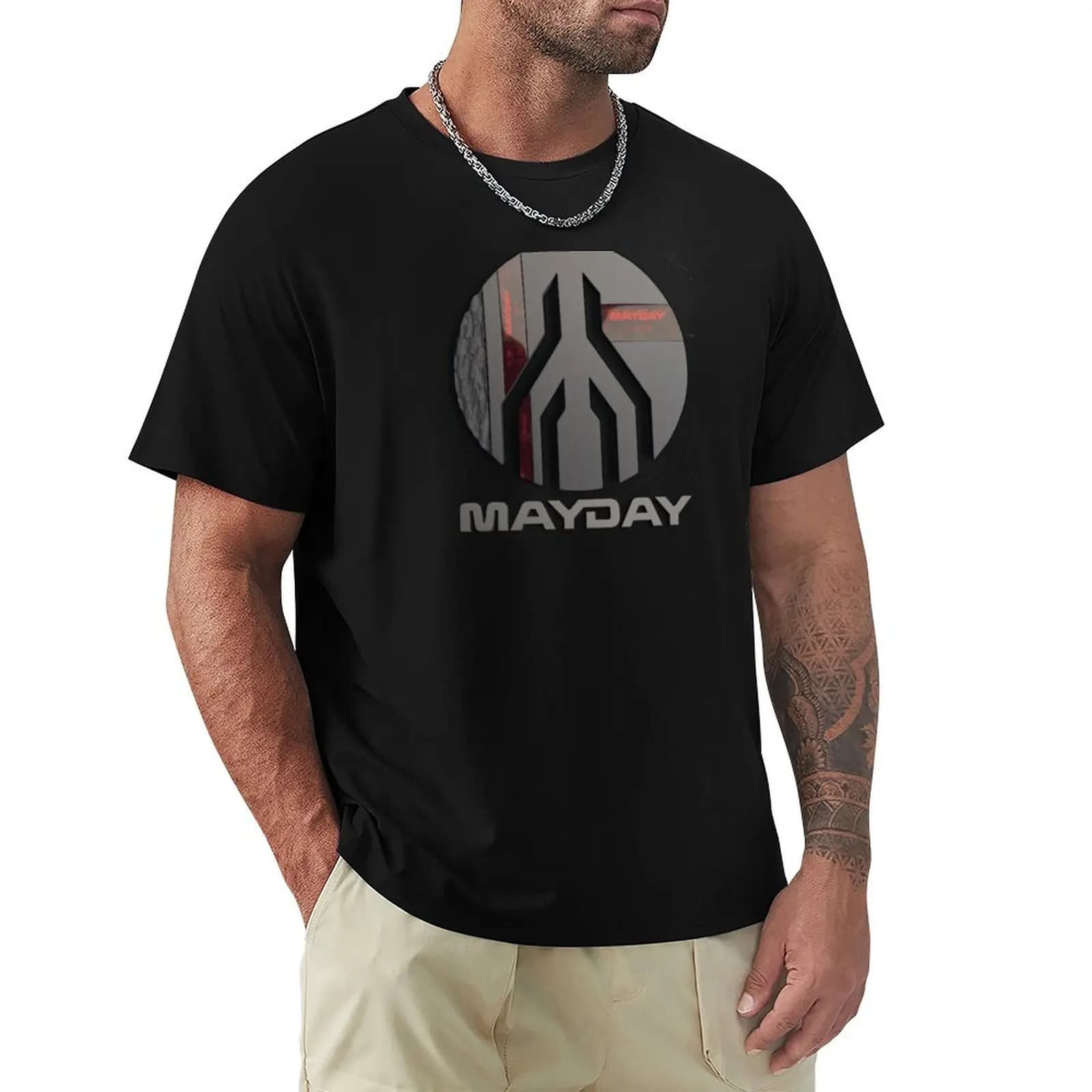 MAYDAY 2024 COLLECTION 21 T-Shirt oversized graphic tee topping oversized t shirt plain black t shirts men
