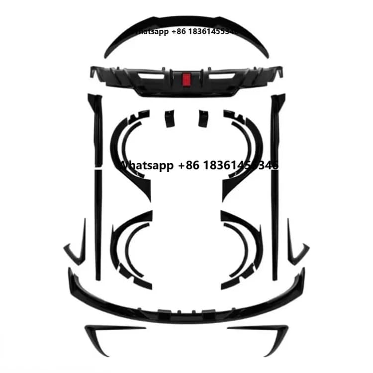 For MODEL3 Front and Rear Lip Wheel Arch Model3 Modified TURBO with Lights Aerodynamic Kit Body Kit Veidt Suitable