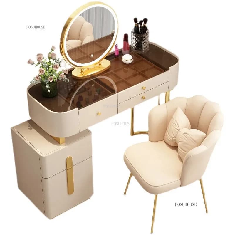zj.European Designer Makeup Vanities Home Dressers for Bedroom Furniture Vanity Luxury Dressing Tables Living Room Storage Cabin