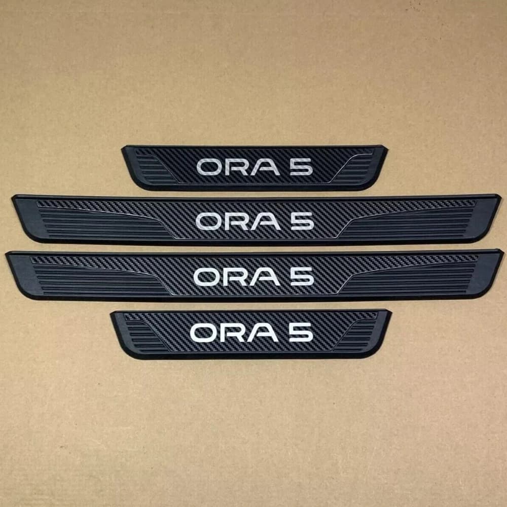 For GWM ORA 5 2026 2027 Door Sill Plate Strips Stainless Steel Plastic 3d Stickers Side Step Car Interiors Accessories Auto Part