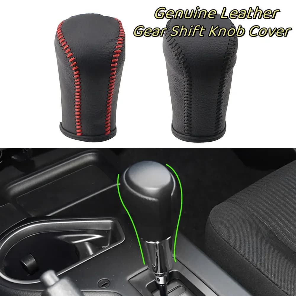 For Toyota Corolla Rav4 Rav 4 2014-2019 Leather Gear Shift Knob Cover Automatic Hand Stitched DIY Gear Shift Collar