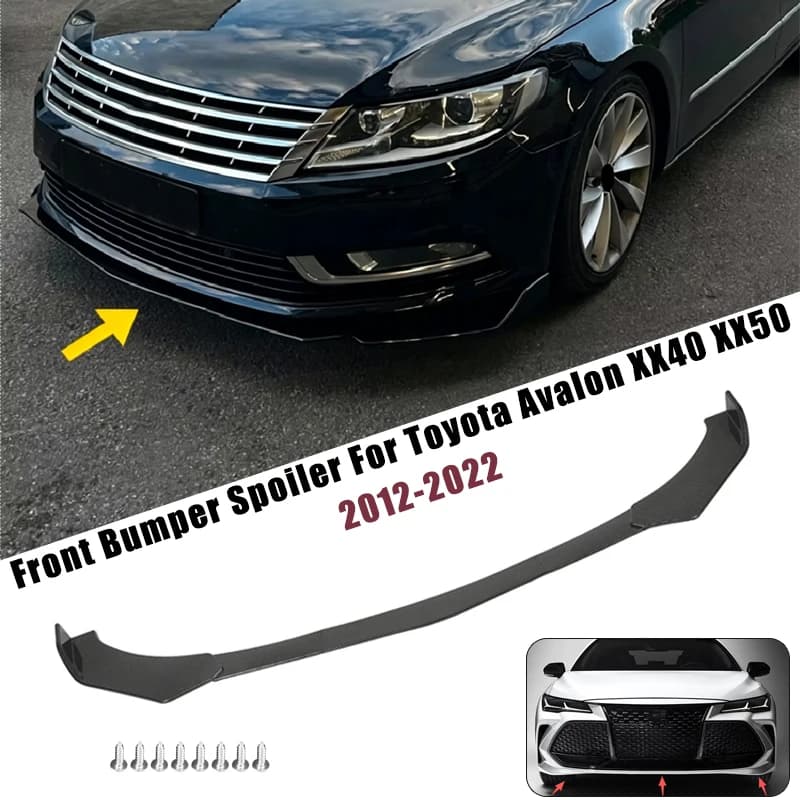 Sport Front Bumper Splitter Spoiler Lip For Toyota Avalon XX40 XX50 2012-2022 5Pcs Adjustable Sectional Car Tuning Body Kit