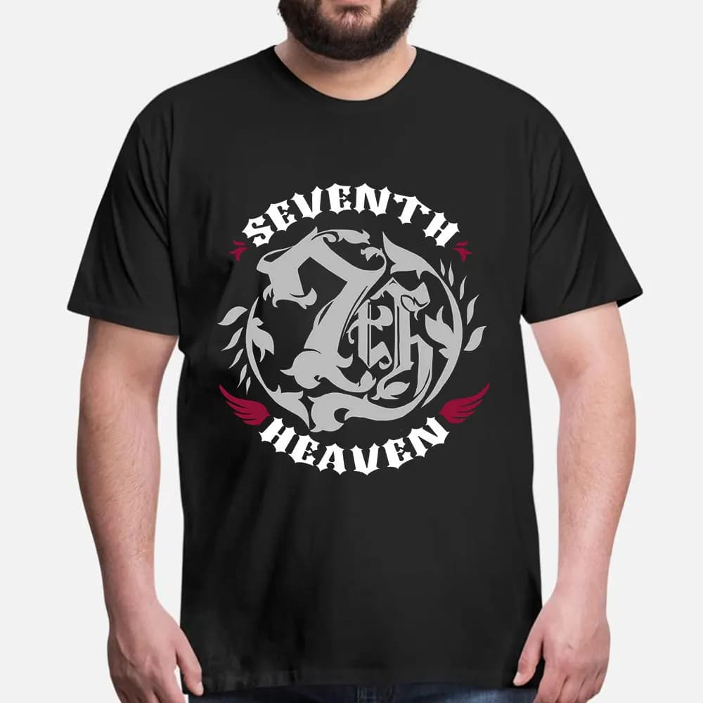 Seventh Heaven Bar Final Fantasy Gift t shirt for RPG Gamer 100% cotton printed Short Sleeve Graphic clothes All size tops S-6XL