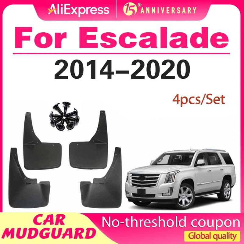 Mudflaps Splash Guards Mud Flap Car Mud Flaps For Cadillac Escalade 2014 - 2020 GMT900 Mudguards Fender 2015 2016 2017 2018 2019