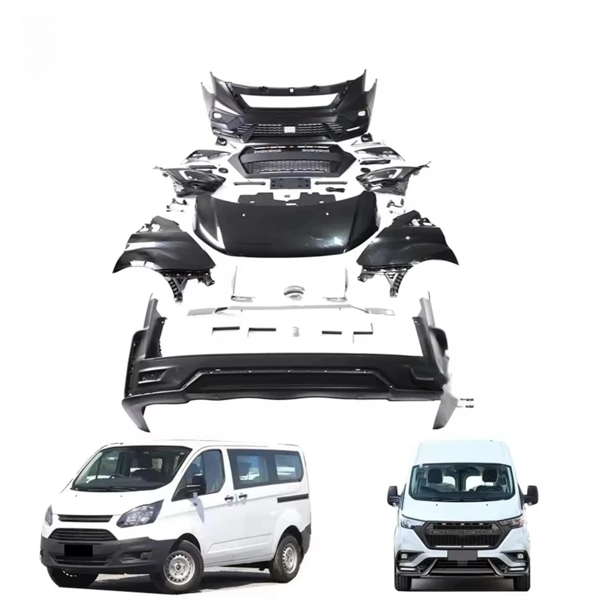 Upgraded Car Auto Parts Front Bumper Grille Cover Hood Headlight  for 17-23 Transit / 16-22 Tourneo Body Kit