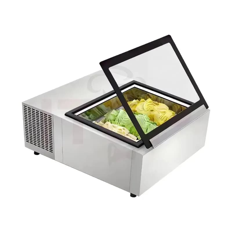 Commercial Glass Door Mini Chest Freezer New Ice Cream Freezer Small