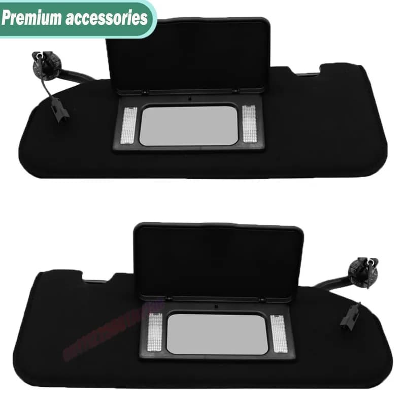 For Chevrolet Corvette C6 2005-2013 Left Driver & Right Passenger Side Sun Visor Replaces 23142243 23142245 Sunshield With Lamp