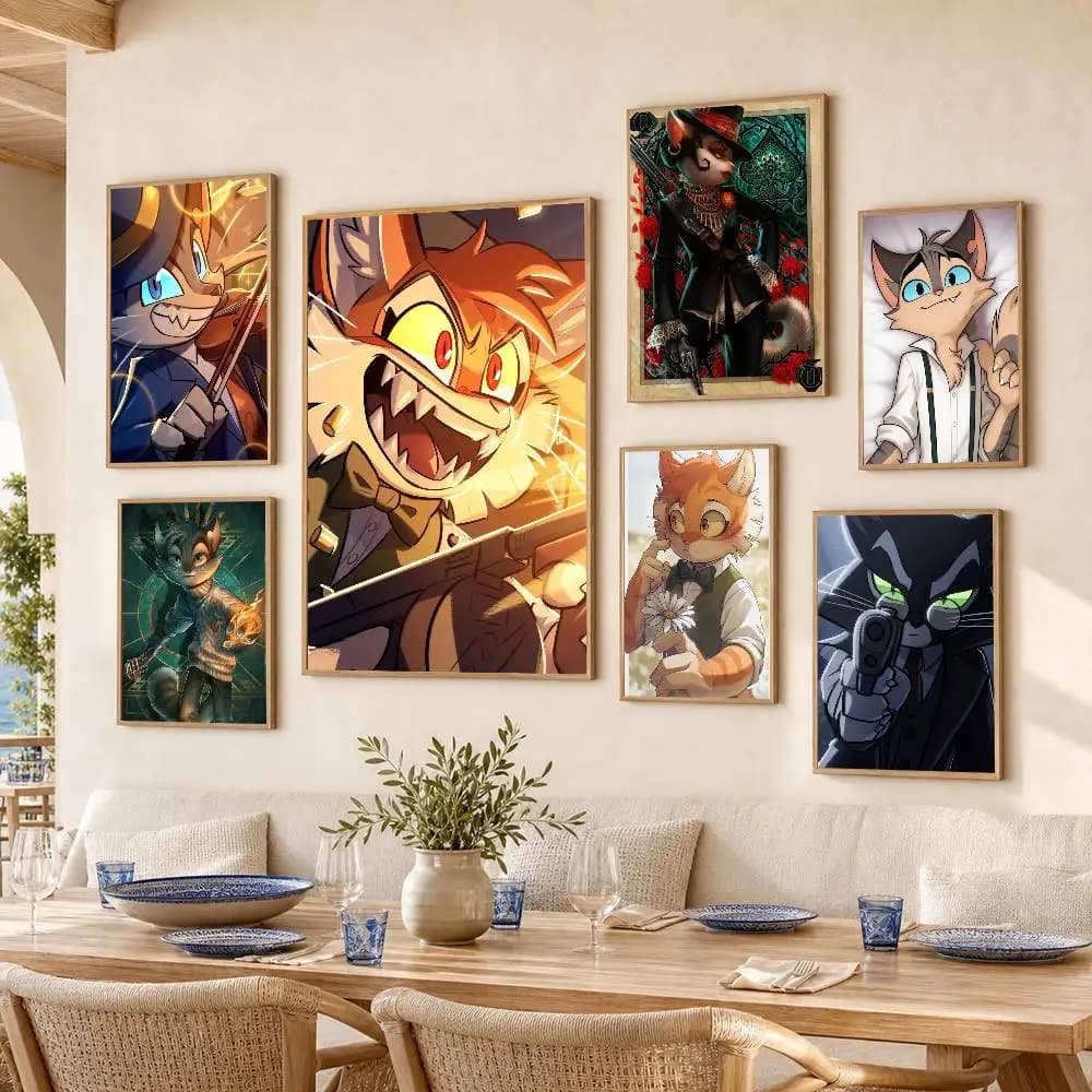 L-Lackadaisy  Waterproof Self-Adhesive Wall Poster for Bedroom Living Room Home Decor