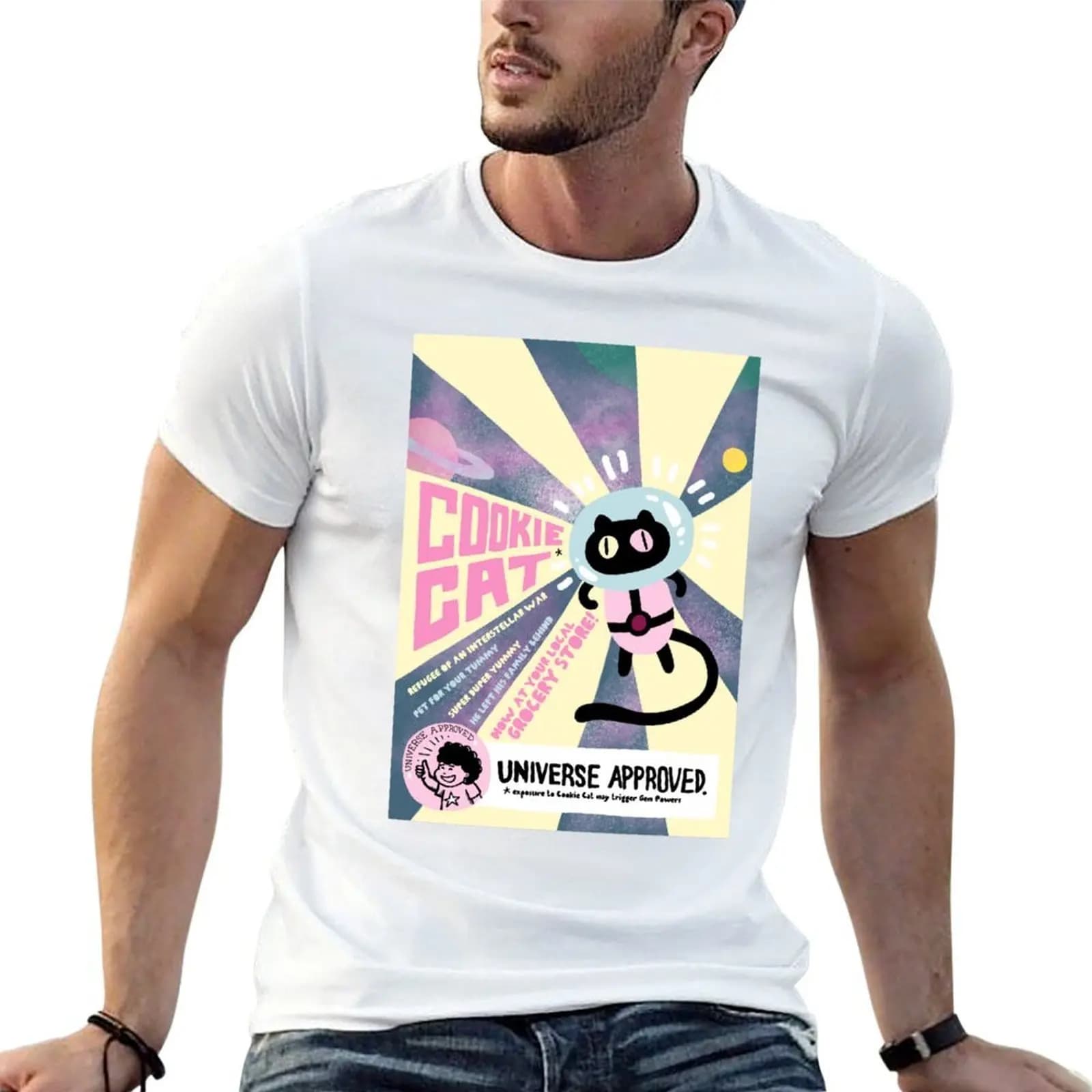 Cookie Cat T-Shirt graphic t shirts Personalized t-shirt vintage t shirt men