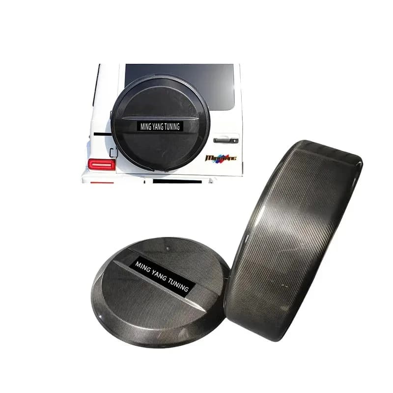 Carbon Fiber Car Tire Cover Accessories for   G Class W464 W463A G63 Upgr to BS Den Spare Tire Co