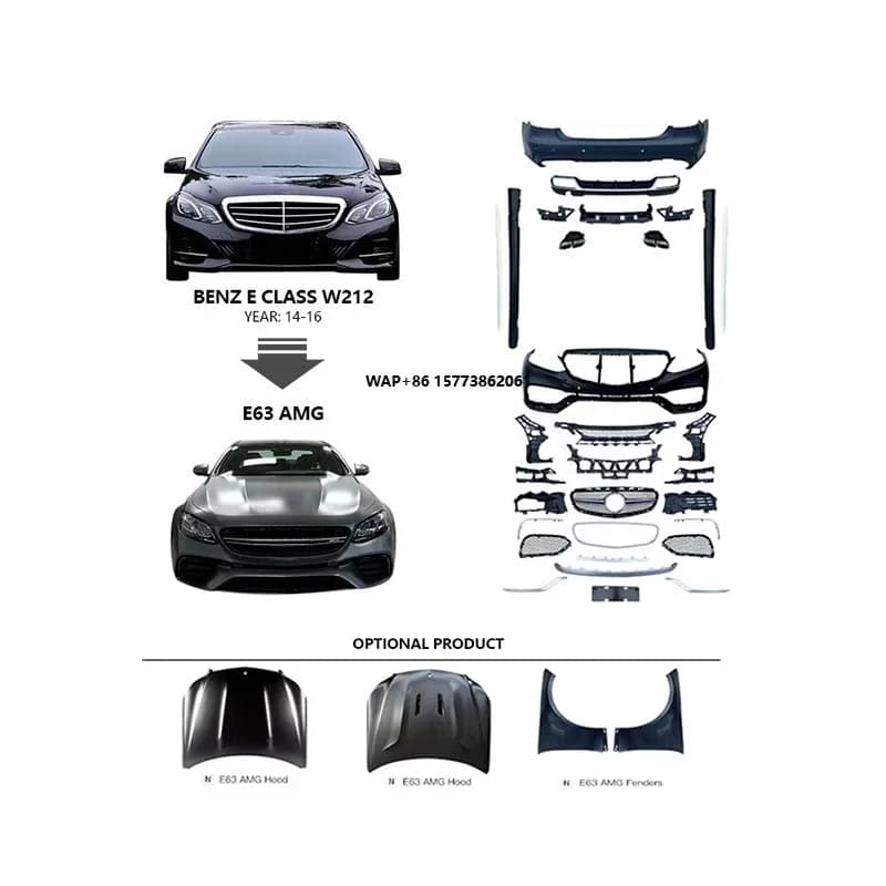 Facelift Body Kits for  W201 W202 W203 W204 W205 W208 W209 W210 W211 W212 W213 W218 W219 C63 Car Tuning Car Bumper