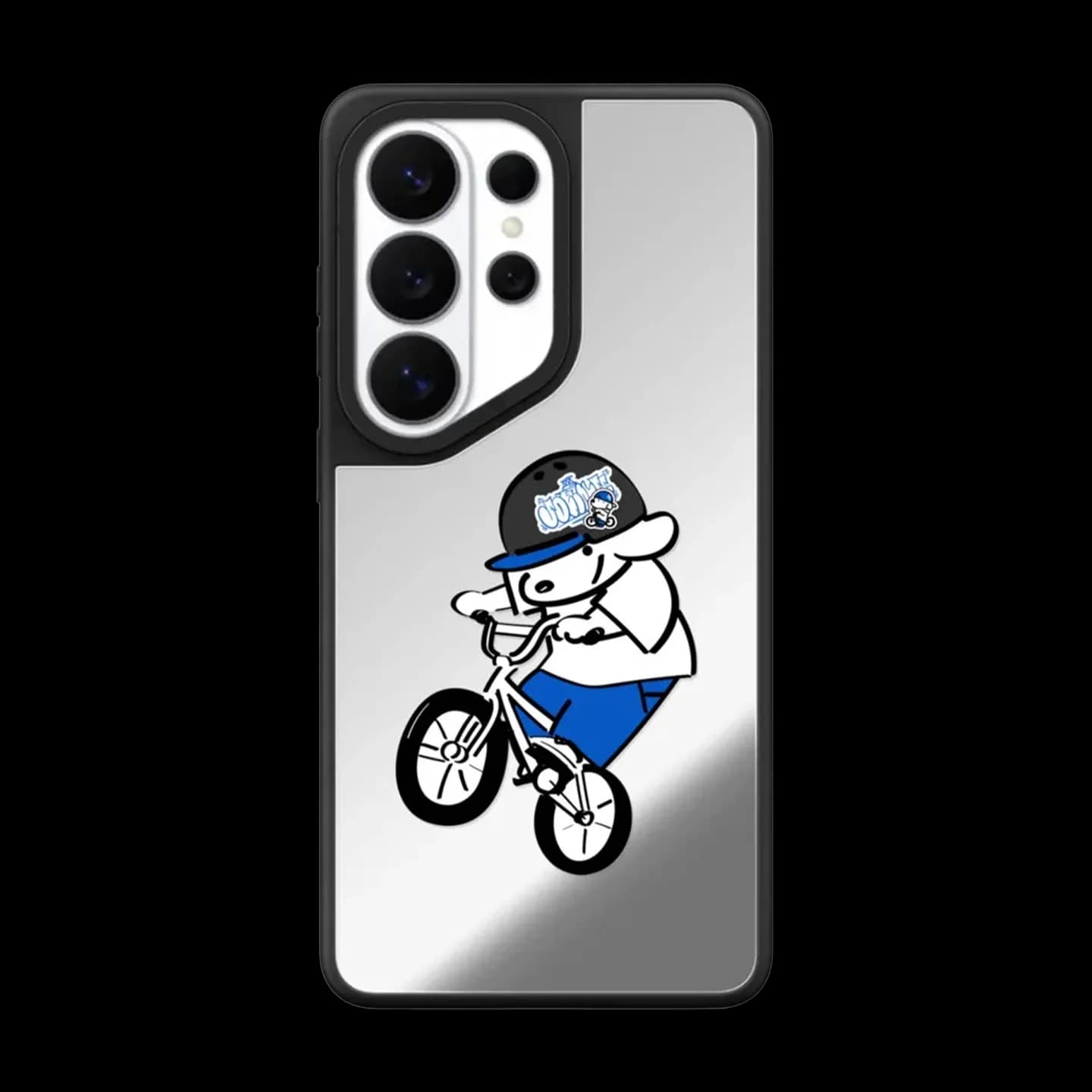 Cartoon Bicycle Puppy Mirror Magnetic Case: Compatible with Samsung Galaxy S23 U S24U S25 S26 Ultra S25+ S26 Plus Shell