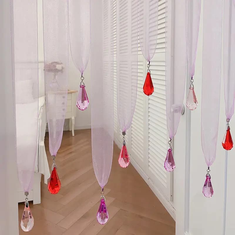 Bead curtain creative gauze curtain art partition European door partition good-looking decorative door
